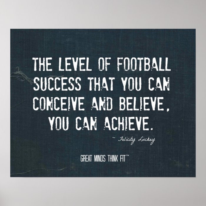 Achieve Football Success Poster in Denim