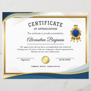 Achievement Appreciate Certificate