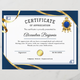 Achievement Appreciate Certificate