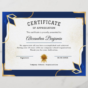Achievement Appreciate Certificate