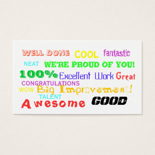 Achievement Award Card