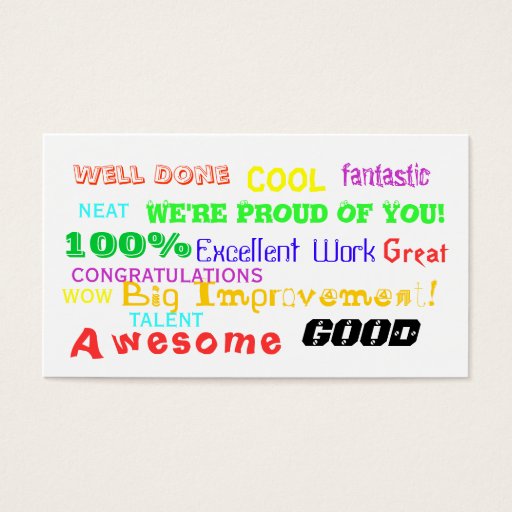 Customizable Achievement Award Card Business Card Templates