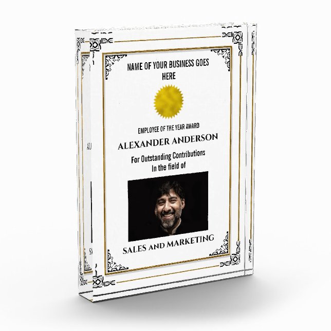 Achievement award DIY logo photo corner motif (Left)