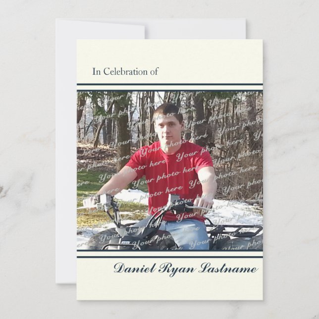 Achievement Celebration with Photo Invitation (Front)