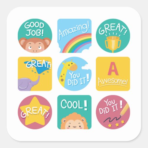 Achievement Labels Awesome Cool Great