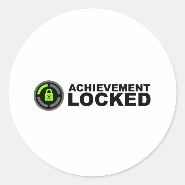 Achievement Locked Classic Round Sticker (Front)
