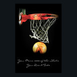 Achievement Motivational Quote Basketball Poster<br><div class="desc">I Love This Game. Popular Sports - Basketball Game Ball Image.</div>
