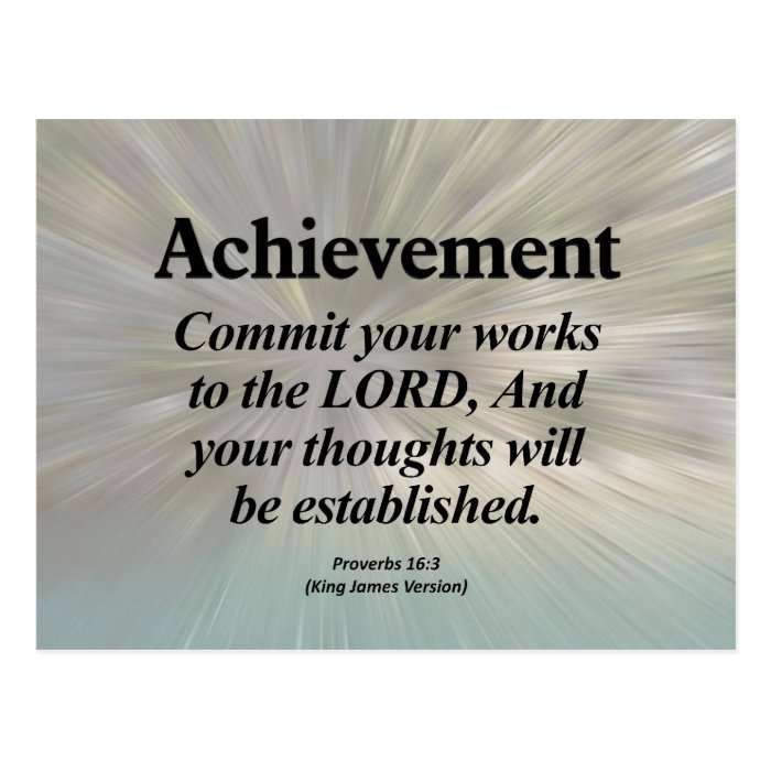 Achievement Proverbs 163 Postcards