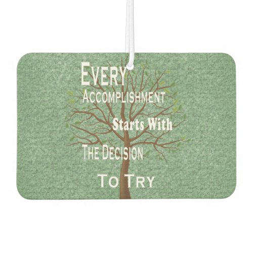 Achievement quotes air freshener