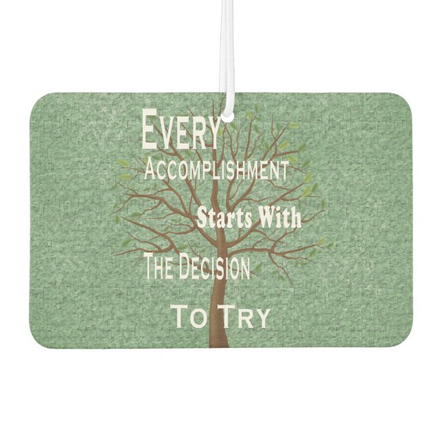 Achievement quotes air freshener (Front)