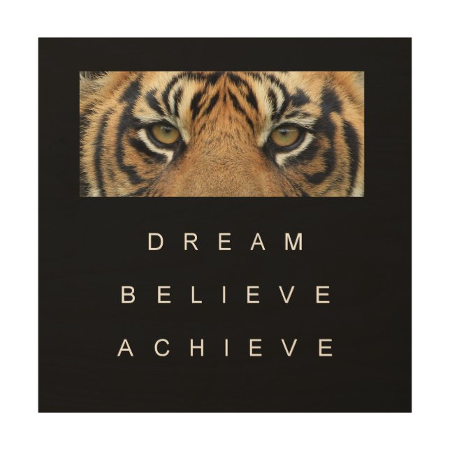 achievement success motivation inspiration wood wall decor (Front)