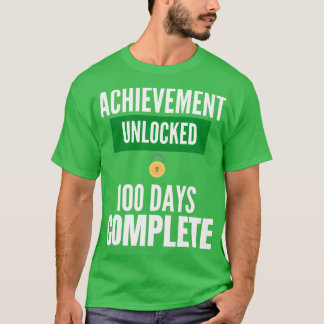 Achievement Unlocked 100 Days Complete Funny 100th T-Shirt