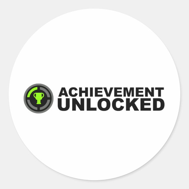 Achievement Unlocked Classic Round Sticker (Front)