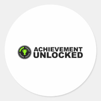 Achievement Unlocked Classic Round Sticker