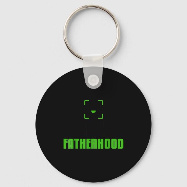Achievement Unlocked Fatherhood Gamer Video Games  Keychain (Front)