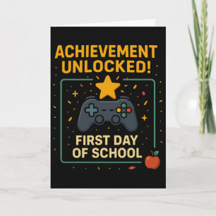 Achievement Unlocked Funny New Ck To School Video  Card