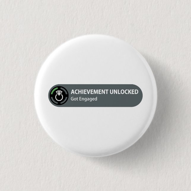 Achievement Unlocked - Got Engaged Button (Front)