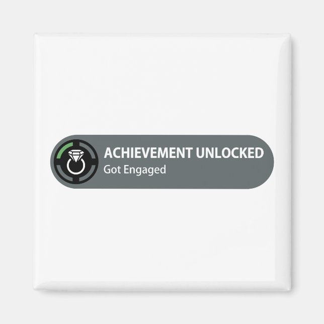 Achievement Unlocked - Got Engaged Magnet (Front)
