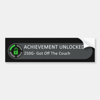 Achievement Unlocked Got Off The Couch Bumper Sticker