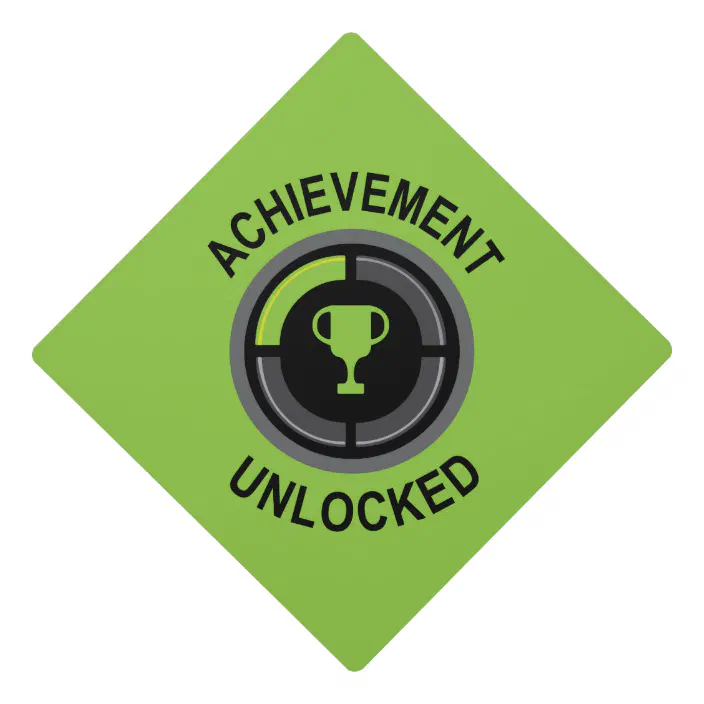 Achievement Unlocked Graduation Cap Topper Zazzle Com