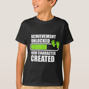 Achievement Unlocked New Character D Funny Pregnan T-Shirt