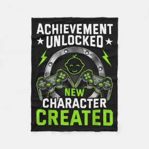 Achievement Unlocked New Character D Video Gamer Fleece Blanket