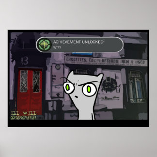 Achievement Unlocked : WTF? : Foamy Poster