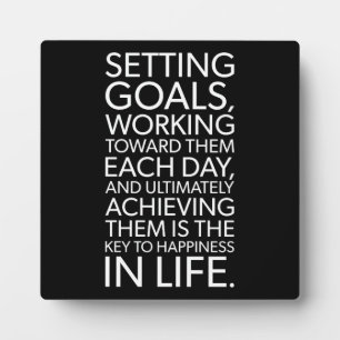 Achieving Goals Is Key To Happiness - Gym, Hustle Plaque