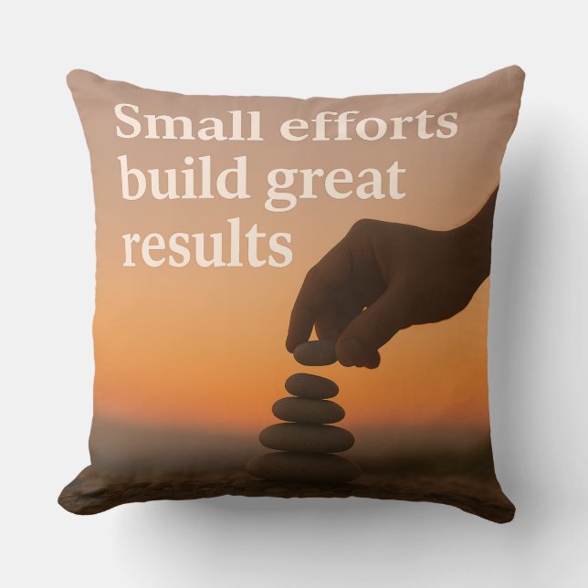 Achieving Greatness One Step at a Time   Throw Pillow (Front)