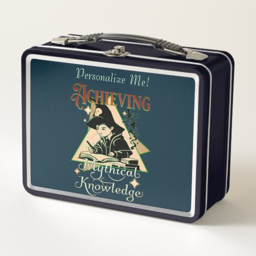 Achieving Mythical Knowledge Young Wizard Metal Lunch Box