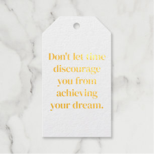 Achieving Your Dream Foil Gift Tag