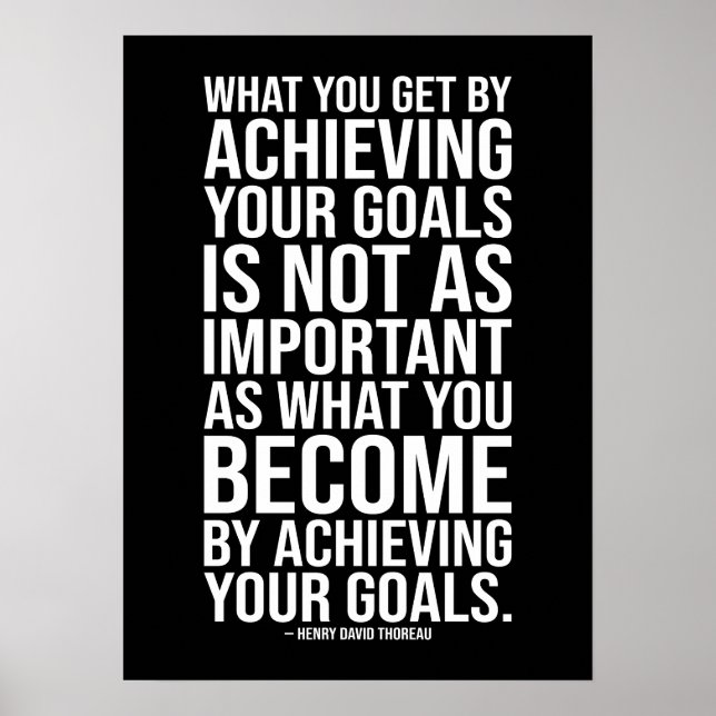 Achieving Your Goals - Gym, Hustle, Success Poster (Front)