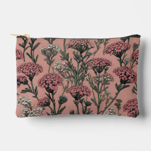 Achillea Desert Eve Deep Rose pattern Accessory Pouch