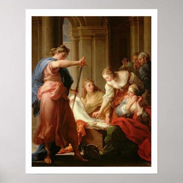 Achilles at the Court of King Lycomedes with his D Poster (Front)
