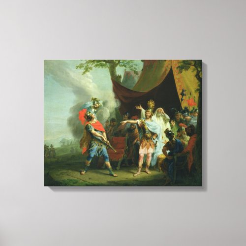 Achilles has a dispute with Agamemnon 1776 Canvas Print