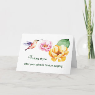 Achilles Tendon Surgery Thinking of You Flowers  Card