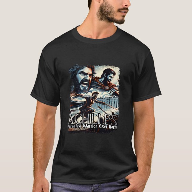 Achilles Valor Honor Greek Mythology Warrior Spiri T-Shirt (Front)