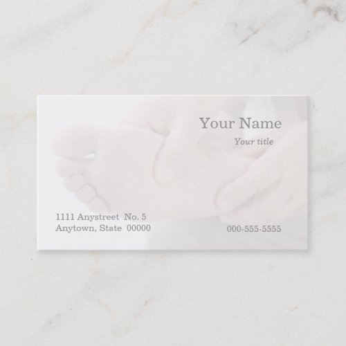 aching foot business card