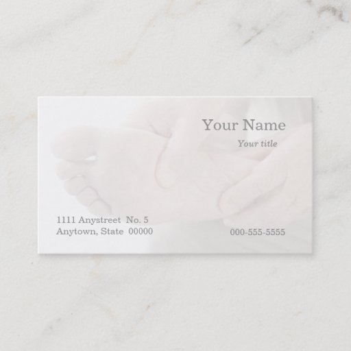 Customizable aching foot business card