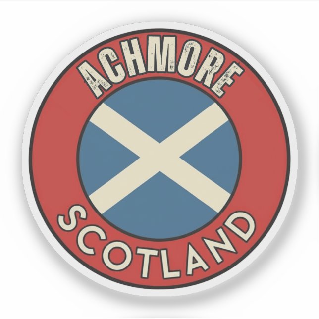 Achmore, Scotland Sticker (Front)