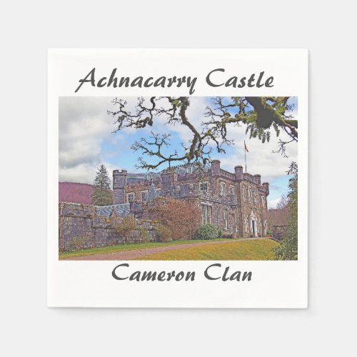 Achnacarry Castle  Cameron Clan Paper Napkins