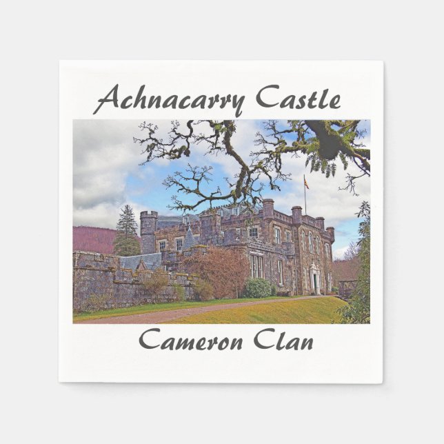 Achnacarry Castle – Cameron Clan Paper Napkins (Front)