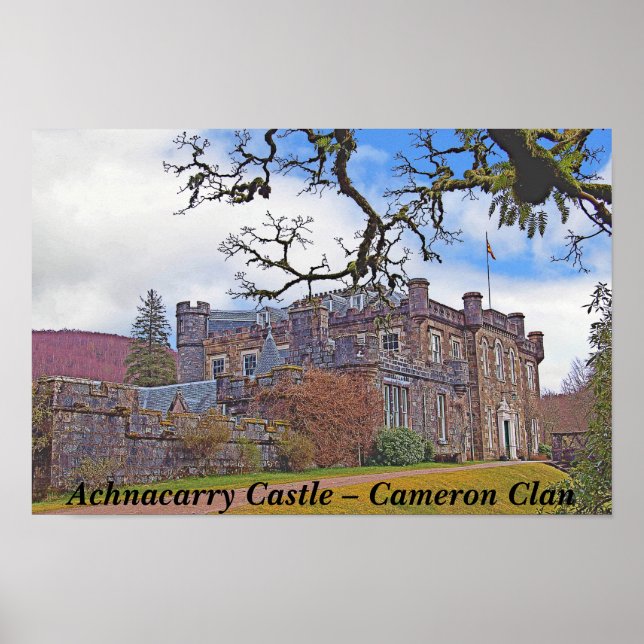 Achnacarry Castle Scotland – Cameron Clan Poster (Front)