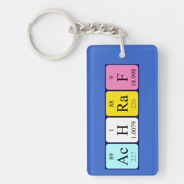 Achraf periodic table name keyring (Front)