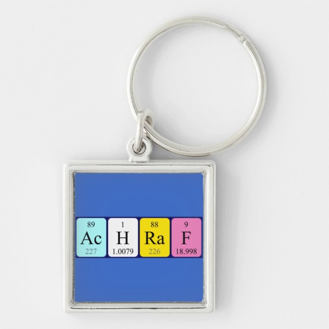 Achraf periodic table name keyring (Front)