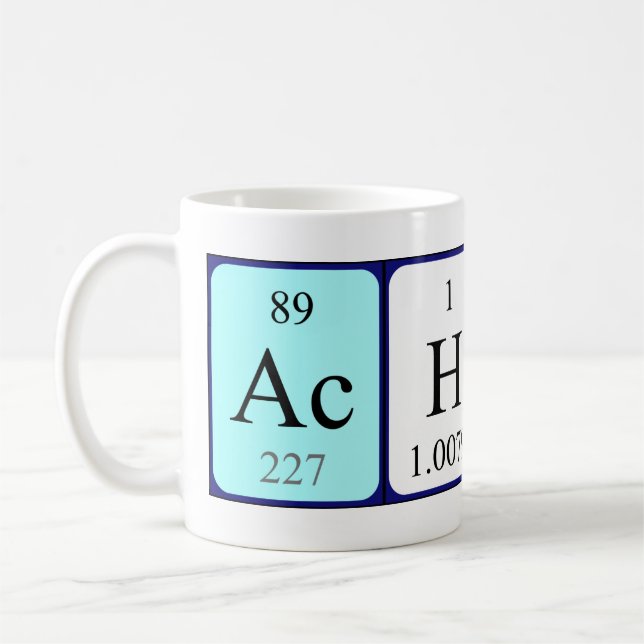Achraf periodic table name mug (Left)