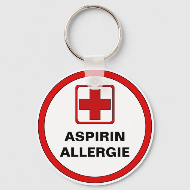 Achtung - Aspirin Allergie Keychain (Front)