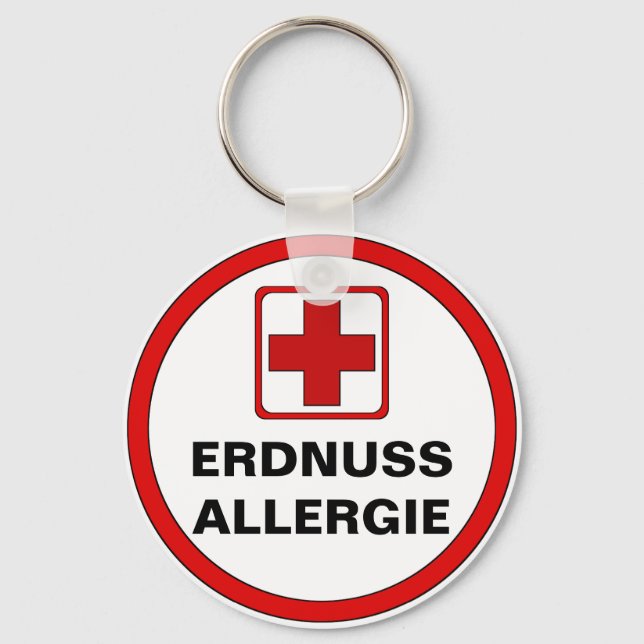 Achtung - ERDNUSS Allergie Keychain (Front)