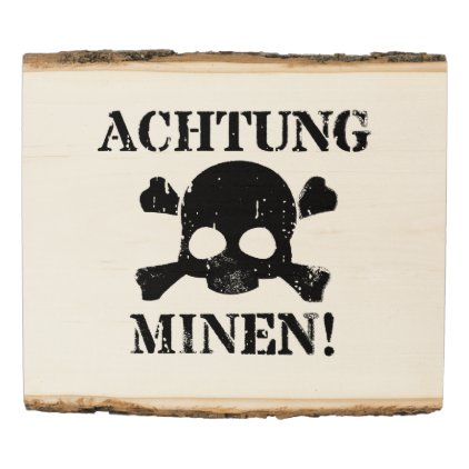 Achtung Minen! (Attention Mines!) WWII Sign