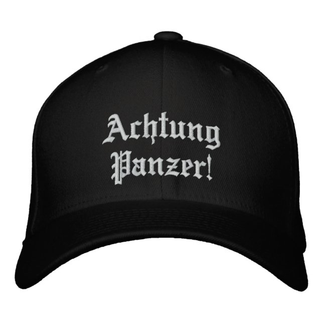 Achtung Panzer! Cap/Hat Embroidered Baseball Hat (Front)